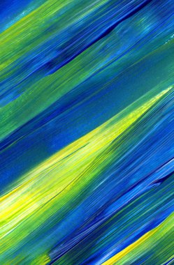 Akrilik resim. Soyut sanat geçmişi, doku. Fırça darbeleri.