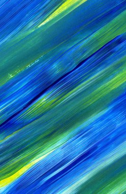 Akrilik resim. Soyut sanat geçmişi, doku. Fırça darbeleri.