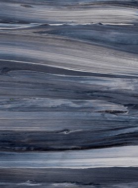 Yaratıcı siyah el boyası arka plan, duvar kağıdı, doku fırça darbeleriyle tuvale akrilik resmin yakın plan bir parçası. Modern sanat. Çağdaş sanat.