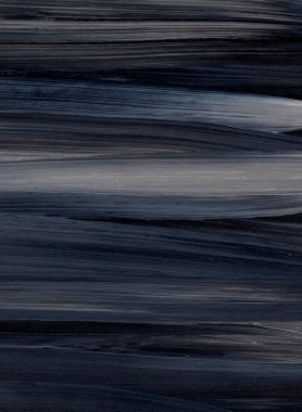 Yaratıcı siyah el boyası arka plan, duvar kağıdı, doku fırça darbeleriyle tuvale akrilik resmin yakın plan bir parçası. Modern sanat. Çağdaş sanat.