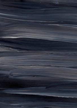 Yaratıcı siyah el boyası arka plan, duvar kağıdı, doku fırça darbeleriyle tuvale akrilik resmin yakın plan bir parçası. Modern sanat. Çağdaş sanat.