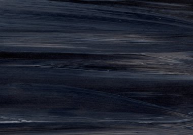 Yaratıcı siyah el boyası arka plan, duvar kağıdı, doku fırça darbeleriyle tuvale akrilik resmin yakın plan bir parçası. Modern sanat. Çağdaş sanat.