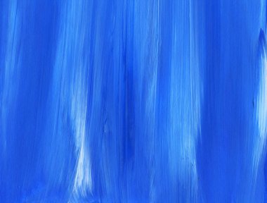 Yaratıcı mavi el boyası arkaplan, duvar kağıdı, doku, fırça darbeleriyle tuval üzerinde akrilik resmin yakın plan parçası.