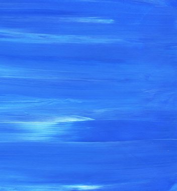 Yaratıcı mavi el boyası arkaplan, duvar kağıdı, doku, fırça darbeleriyle tuval üzerinde akrilik resmin yakın plan parçası.