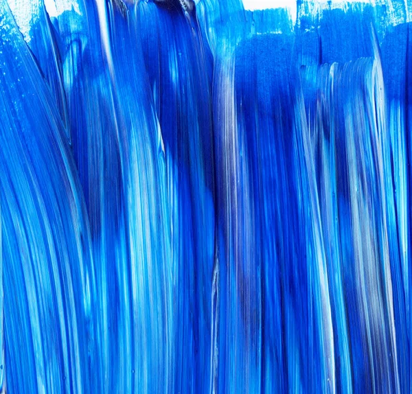 Creatief Blauw Abstracte Hand Geschilderd Achtergrond Behang Textuur Close Fragment — Stockfoto