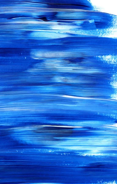 Créatif Bleu Abstrait Peint Main Fond Papier Peint Texture Gros — Photo