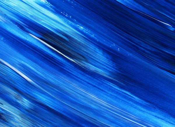 Kreativní Modré Abstraktní Ručně Malované Pozadí Tapety Textura Detailní Fragment — Stock fotografie