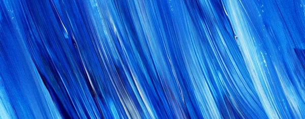 Creatief Blauw Abstracte Hand Geschilderd Achtergrond Behang Textuur Close Fragment — Stockfoto