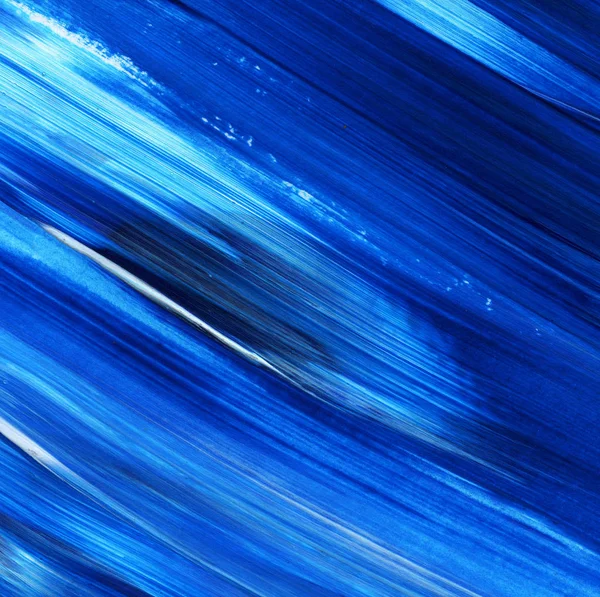 Creatief Blauw Abstracte Hand Geschilderd Achtergrond Behang Textuur Close Fragment Stockfoto