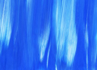 Yaratıcı mavi el boyası arkaplan, duvar kağıdı, doku, fırça darbeleriyle tuval üzerinde akrilik resmin yakın plan parçası.