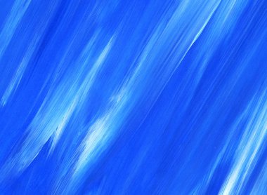 Yaratıcı mavi el boyası arkaplan, duvar kağıdı, doku, fırça darbeleriyle tuval üzerinde akrilik resmin yakın plan parçası.