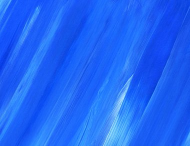 Yaratıcı mavi el boyası arkaplan, duvar kağıdı, doku, fırça darbeleriyle tuval üzerinde akrilik resmin yakın plan parçası.