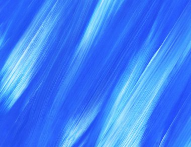 Yaratıcı mavi el boyası arkaplan, duvar kağıdı, doku, fırça darbeleriyle tuval üzerinde akrilik resmin yakın plan parçası.