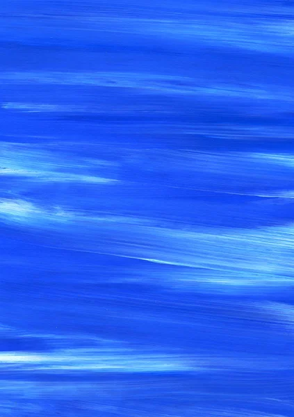 Creatief Blauw Abstracte Hand Geschilderd Achtergrond Behang Textuur Close Fragment — Stockfoto