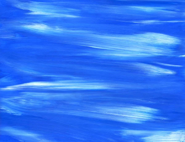Yaratıcı Mavi Boyası Arkaplan Duvar Kağıdı Doku Fırça Darbeleriyle Tuval — Stok fotoğraf
