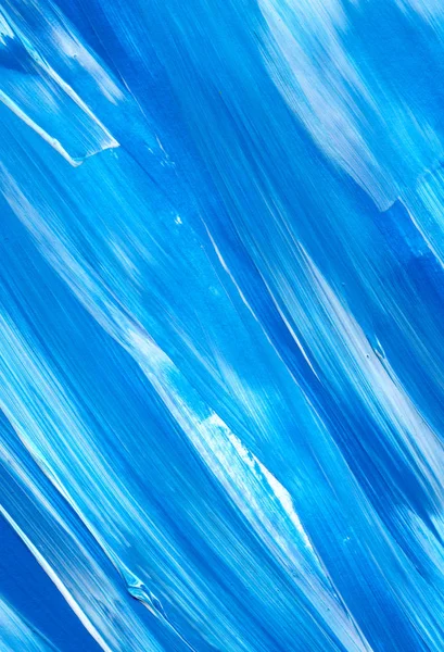 Kreativní Modré Abstraktní Ručně Malované Pozadí Tapety Textura Detailní Fragment — Stock fotografie