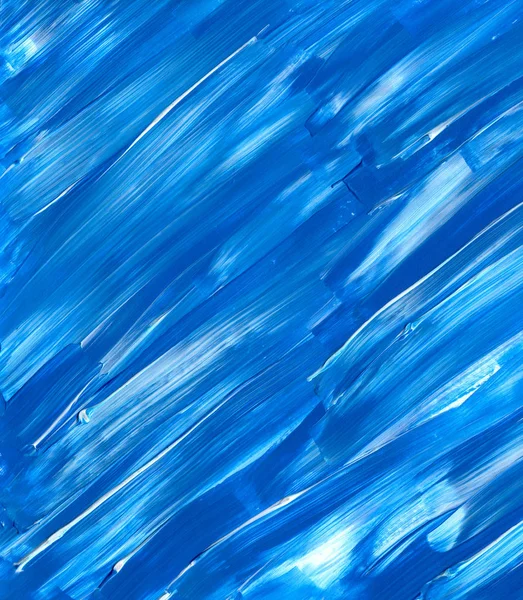 Creative Blue Abstract Hand Painted Background Wallpaper Texture Close Fragment — Stock Photo, Image