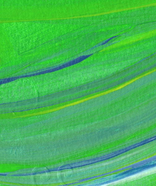 Kreativ Grön Abstrakt Handmålad Bakgrund Tapet Konsistens Närbild Fragment Akryl — Stockfoto