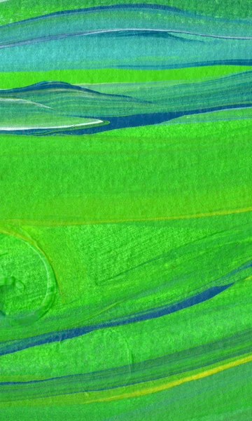 Kreativ Grön Abstrakt Handmålad Bakgrund Tapet Konsistens Närbild Fragment Akryl — Stockfoto