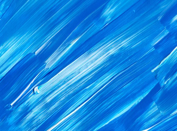 Creatief Blauw Abstracte Hand Geschilderd Achtergrond Behang Textuur Close Fragment Stockafbeelding