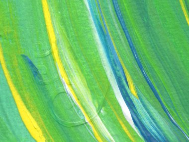 Yaratıcı mavi el boyası arkaplan, duvar kağıdı, doku, fırça darbeleriyle tuval üzerinde akrilik resmin yakın plan parçası.