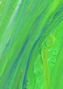 Yaratıcı mavi el boyası arkaplan, duvar kağıdı, doku, fırça darbeleriyle tuval üzerinde akrilik resmin yakın plan parçası.