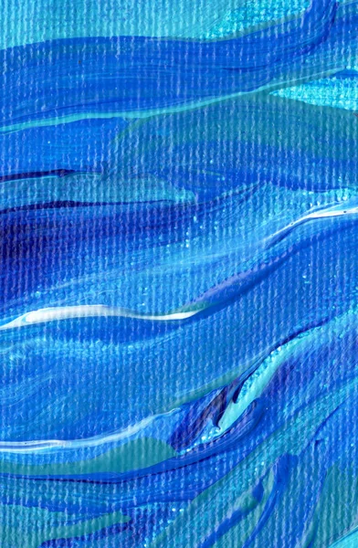 Fondo Pintado Mano Abstracto Azul Creativo Papel Pintado Textura Fragmento — Foto de Stock