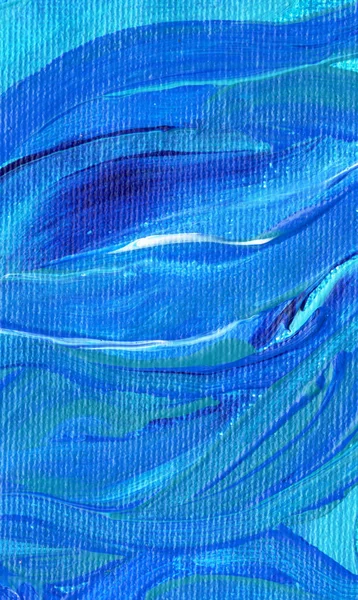 Fondo Pintado Mano Abstracto Azul Creativo Papel Pintado Textura Fragmento — Foto de Stock