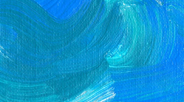 Pintura Acrílica Desenhada Mão Azul Arte Abstrata Fundo Textura Fragmento — Fotografia de Stock