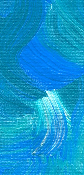 Голубая Рука Нарисовала Акриловую Картину Абстрактный Художественный Фон Фактура Фрагмент — стоковое фото