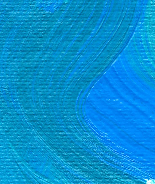 Pintura Acrílica Desenhada Mão Azul Arte Abstrata Fundo Textura Fragmento — Fotografia de Stock