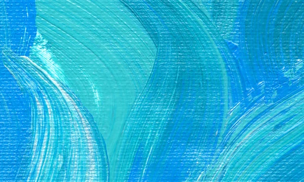 Голубая Рука Нарисовала Акриловую Картину Абстрактный Художественный Фон Фактура Фрагмент — стоковое фото