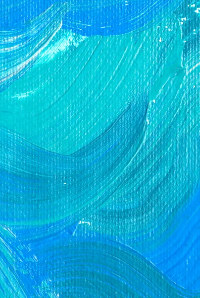 Niebieska Ręka Narysowała Akryl Abstrakcyjne Tło Sztuki Faktura Fragment Dzieła — Zdjęcie stockowe