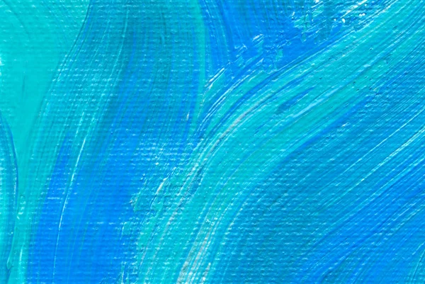 Blå Hand Ritad Akrylmålning Abstrakt Konst Bakgrund Konsistens Fragment Konstverk — Stockfoto