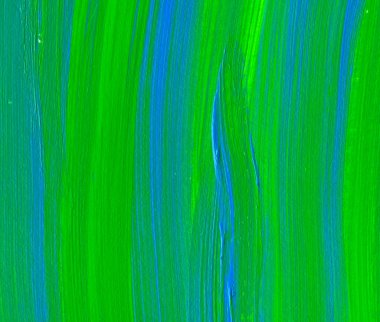 Yaratıcı yeşil ve mavi soyut el boyası arka plan, duvar kağıdı, doku, fırça darbeleriyle akrilik resmin yakın plan parçası