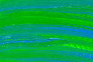 Yaratıcı yeşil ve mavi soyut el boyası arka plan, duvar kağıdı, doku, fırça darbeleriyle akrilik resmin yakın plan parçası