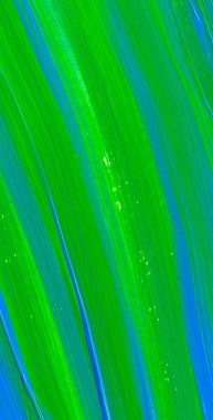 Yaratıcı yeşil ve mavi soyut el boyası arka plan, duvar kağıdı, doku, fırça darbeleriyle akrilik resmin yakın plan parçası