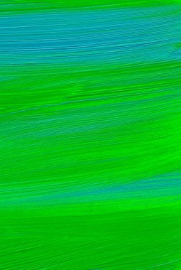 Yaratıcı yeşil ve mavi soyut el boyası arka plan, duvar kağıdı, doku, fırça darbeleriyle akrilik resmin yakın plan parçası