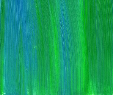 Yaratıcı yeşil ve mavi soyut el boyası arka plan, duvar kağıdı, doku, fırça darbeleriyle akrilik resmin yakın plan parçası