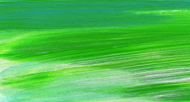 Yaratıcı yeşil ve mavi soyut el boyası arka plan, duvar kağıdı, doku, fırça darbeleriyle akrilik resmin yakın plan parçası