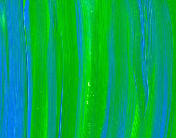 Yaratıcı yeşil ve mavi soyut el boyası arka plan, duvar kağıdı, doku, fırça darbeleriyle akrilik resmin yakın plan parçası