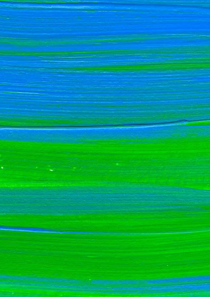 Yaratıcı yeşil ve mavi soyut el boyası arka plan, duvar kağıdı, doku, fırça darbeleriyle akrilik resmin yakın plan parçası