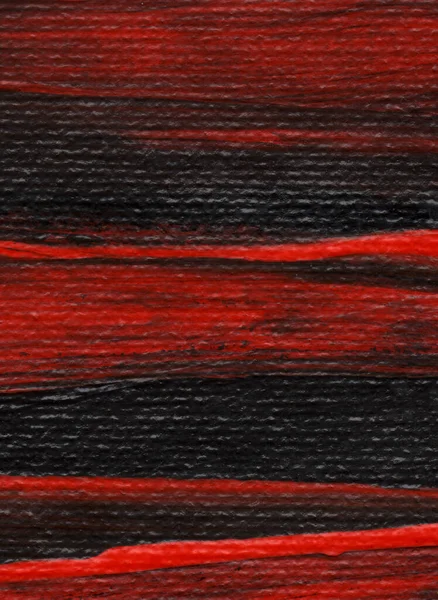 Vermelho Preto Mão Desenhada Pintura Acrílica Sobre Tela Arte Abstrata — Fotografia de Stock