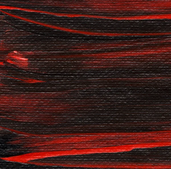 Vermelho Preto Mão Desenhada Pintura Acrílica Sobre Tela Arte Abstrata — Fotografia de Stock