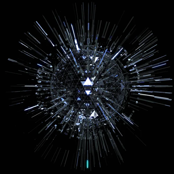抽象的なテクノロジーの球. — ストック写真