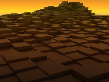 küp, soyut arkaplan, kopyalama alanı