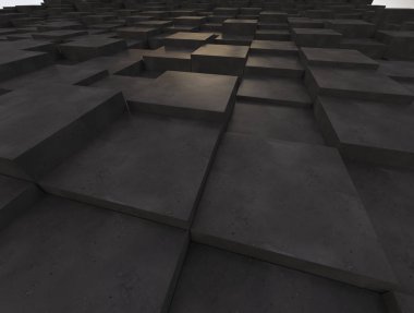 küp, soyut arkaplan, kopyalama alanı