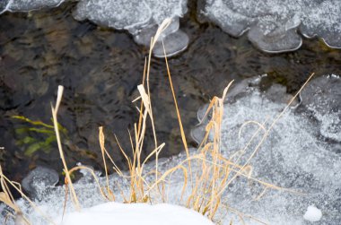 Kar ve buz ile kış nehir