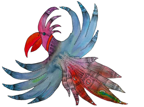 Acuarela estilo ilustración de pájaro — Foto de Stock