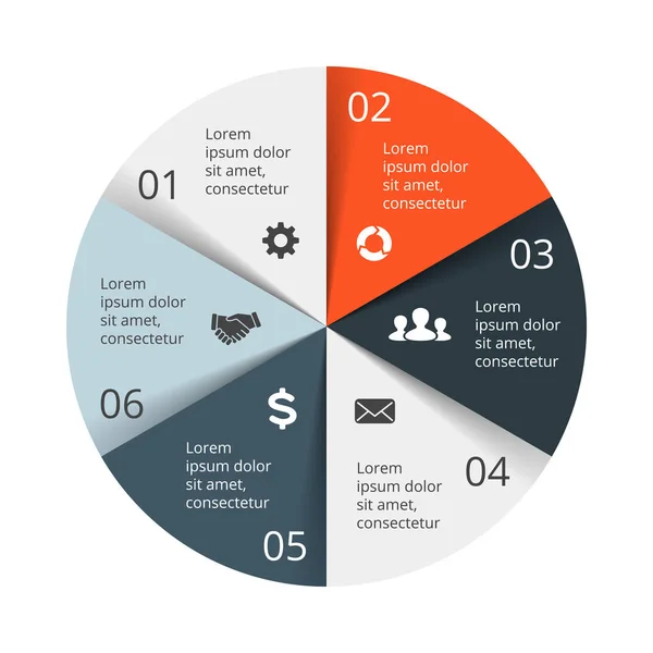 Frecce circolari vettoriali infografiche, diagramma del ciclo, grafico, grafico di presentazione. Concetto di business con opzioni, parti, fasi, processi . — Vettoriale Stock